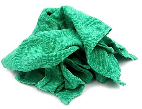 A&A Wiping Cloth- Recycled Green Surgical/Huck Towel Rags, Perfect Non-Streaking, and No Lint Towels, Multi-Purpose Towels, 5 Pound Box