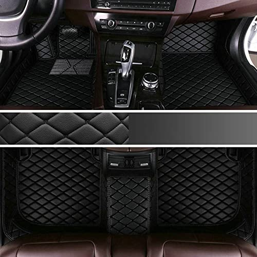 LSLYCN Nach Maß Allwetter Auto FußMatten für 99% Stufenheck, Schrägheck, Coupe, Kombi, Cabriolet, Großraumlimousine 2000-2023 (schwarz, A-Diamant)