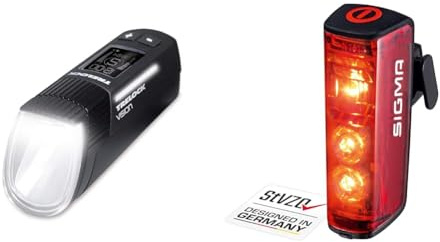 Trelock LS 760 I-Go Vision Frontscheinwerfer, schwarz, One Size & Sigma Sport - Blaze | LED Fahrradlicht | StVZO zugelassenes, akkubetriebenes Rücklicht mit Bremslicht