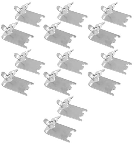 Cyrank Freezer Shelf Clip,14Pcs Refrigerator Shelf Clips Fridge Clips Fridge Clips 1.5mm 304 Stainless Steel Buckle Refrigerator Shelf Support Clip