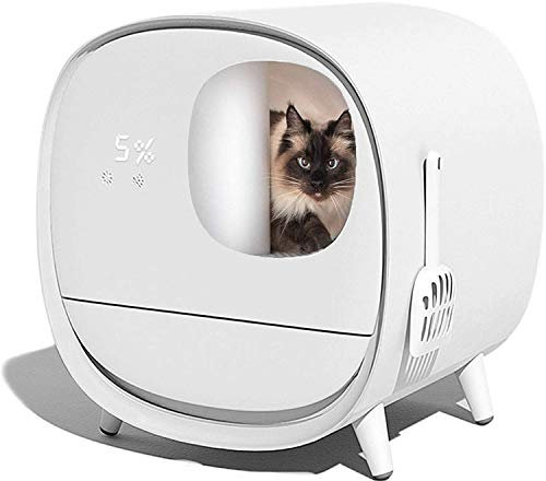 Automatic Self-Cleaning Cat Litter Box, Quiet Intelligent Automatic Fully Closed Cat Toilet Electric Cleaner Smart Cat Sandbox for Cat Weight And Cleaning