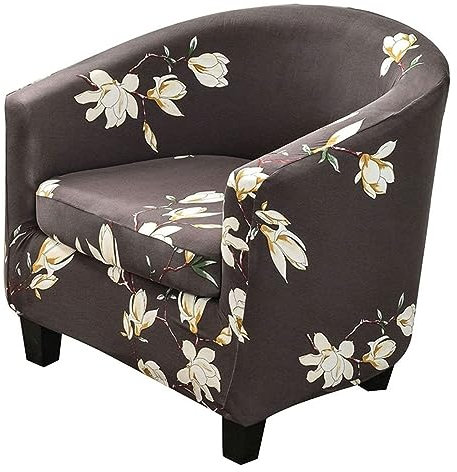 Sesselbezug Stretch Sesselhusse,2-Separate-Teile Samt Clubsessel Sessel Bezug Modern Club Chair Sesselhusse Runder Sofabezug für Einzelsofa, Clubsessel, Cocktailsessel Möbelschutz Für Café ( Color : #