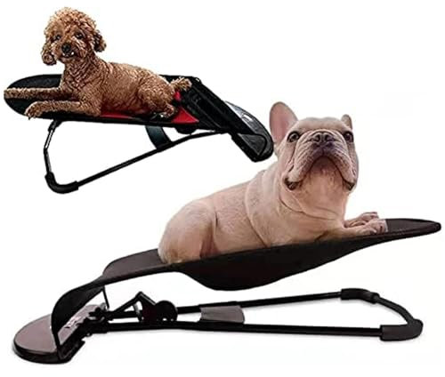 NGARY Sedia a Dondolo per Cani, Letti a Dondolo Portatili con Rivestimento Rimovibile, 4 Livelli di Altezza Regolabili E Portata 33 Libbre, Adatto per Animali Domestici, Gatti, Cani di Piccola Taglia