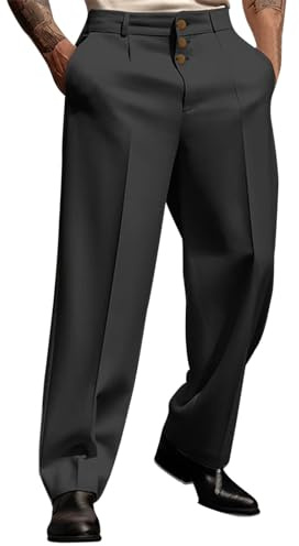 Pantalones de traje para hombre, pantalones de trabajo formales, holgados, pantalones de vestir blancos, pantalones casuales de negocios, pantalones rectos elásticos, súper suaves y cómodos,