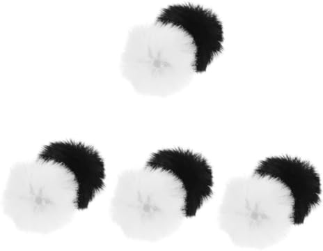 Alasum 24pcs Microphone Windscreen Furry Cover for Outdoor Recording Mic Wind Cover Muff Windshield Shield Accessory