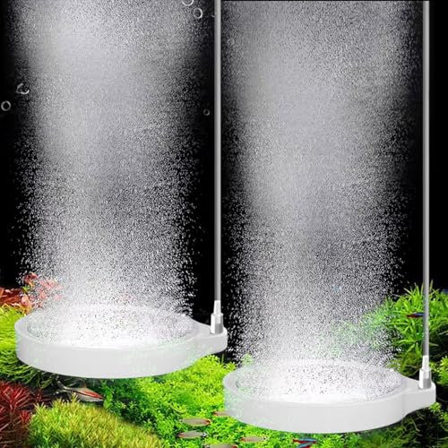 2 Pcs Aquarium Luftstein Nano, 100mm Nano Sprudelstein für Aquarium, Sprudelstein für Teiche, Sauerstoffstein Nano Bubble Air Stone Dekor, Aquarium Luftausströmer, Luftstein für Aquarien Fisch Tank