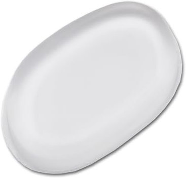 Esponja de maquillaje de gel de silicona profesional – Lavable, no absorbe producto, ahorro de base y maquillaje líquidos – Fácil de limpiar, higiénica y resistente (transparente)