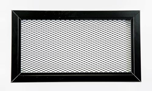DEMLOU – Grille de Ventilation Aluminium Noir 30 x 15 cm Rectangulaire.
