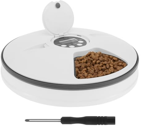Gatphy Automatic Cat Feeder Wet Food, 6 Meals Cordless Wet And Dry Food Dispenser With Timer Battery Powered Automatic Pet Bowl Cat Food Dispenser Dog Feeder for Wet Dry Food Treats