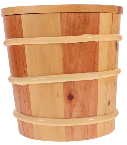 Gatuida Solid Wood Steamer Rice Bucket Japanese Sushi Rice Cooling Bowl Mixing Tub Kitchen Storage