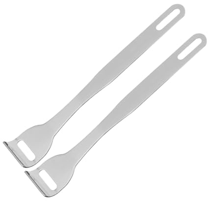 Ipetboom 2 Pezzi Pulitore Lingua Acciaio Inossidabile Strumento per Lingua con Design Ergonomico Rimozione Della Patina Linguale per Combattere Alitosi e Orale