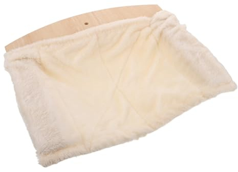WEKADRIN Hammock de Gato de Madera Columpio para Gatos pequeña Hamaca para Mascotas Hamaca con Estante para para de Interior paño Beige