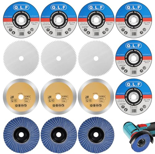 NUTKIT 15 Dischi da Taglio, 76 X 1,2 mm Metallo Acciaio INOX per Smerigliatrice Angolare, Dischi Smerigliatrici, Disco Flessibili, sottili e resistenti, Per Ferro, Acciaio Inox, Acciaio, Lamiera