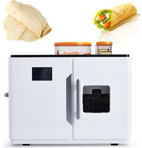 Máquina comercial para hacer pan, totalmente automática para hacer roti con pantalla táctil inteligente, prepara 20 deliciosos panes planos y tortillas.