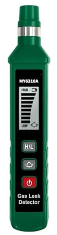 Gaswarngerät MY6310A Tragbarer Gaslecksucher Erdgasdetektor Brennbares Gasdetektor mit akustischem und optischem Alarm Gas für Arbeit und Zuhause