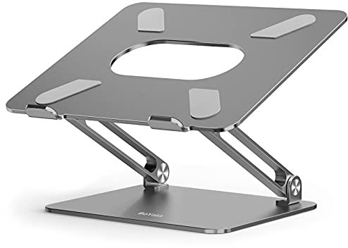 BoYata Portable Computer Stand, Multi-Angle Sand Cooling Stand, Compatible with MacBook Pro/Air and Laptops (10-17 Inches) (Grey)