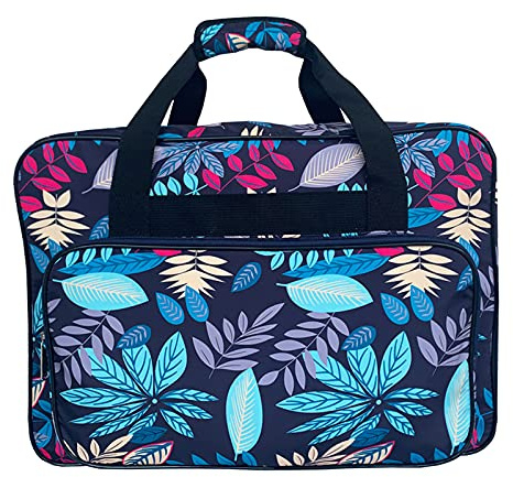 F Fityle Sac De Transport, Sac à Main De Stockage Portatif De Voyage, Sac De Machine à Coudre De Grande Contenu pour Contenir Ciseaux, des Marches, des Aiguilles, des Bobines, Bleu foncé