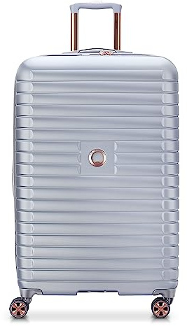 DELSEY PARIS Cruise 3.0 Hartschalengepäck erweiterbar mit drehbaren Rädern, Platin, Checked-Medium 24 Inch, Cruise 3.0 Hardside erweiterbares Gepäck mit Spinnrollen