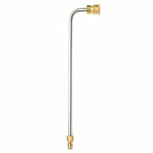 TOTMOX Asta in acciaio inox per rondella ad alta pressione da 17 cm, per lancia da 1/4, barra per grondaia in acciaio inossidabile anticorrosione, asta curva a 30°/90° a forma di U