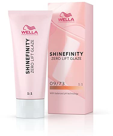 Wella Professionals Shinefinity Glaze – Haarschonende Tönung – demi-permanent, pH-neutral & ohne Ammoniak - Für natürlichen Glanz bis zu 20 Haarwäschen – vegan – 09/73 Warm Caramel Milk – 60ml