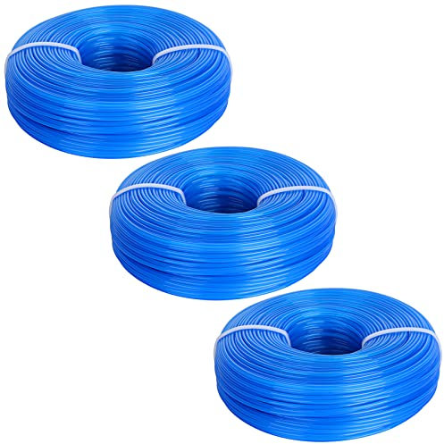 YOUNTHYE 3PCS Strimmer Wire, 100m x 1.6mm String Strimmer Line Heavy Duty Strimmer Cord, Nylon Strimmer Wire for Garden Grass Strimmer Electric Trimmers