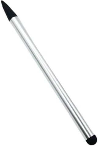 Pack of 1 x 2 in 1 Stylus Pen for Touch Screens and GPS/PDA's [Silver]