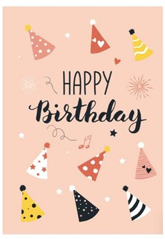 Handarbeit - Lieblingsladen 1 Premium Geburtstagskarte Happy Birthday 18x12cm mit weißem Umschlag, Karte zum Geburtstag Glückwunschkarte Alles Gute Happy-Birthday-Karten Rosa