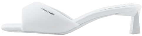 Armani Exchange Women's Dalia, Soft Band, Small Logo Heeled Sandal, Op White, 4 UK