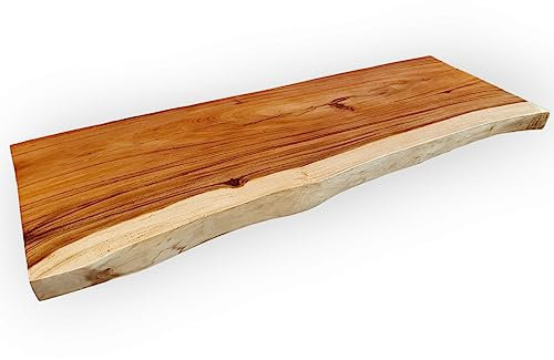 Waschtisch Platte Akazie Massivholz - 175 bis 220cm Waschtischunterplatte aus massivem Holz im rustikalen Landhausstil für einen außergewöhnlichen Waschplatz im Badezimmer (175 cm)