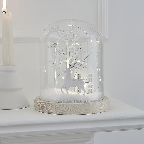 Ginger Ray Rentier Winterlandschaft Glocke beleuchtet Weihnachten Tischkamin Dekoration