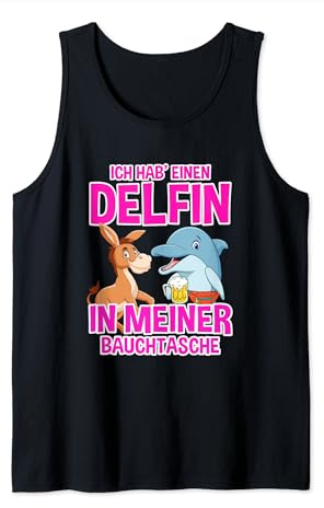 Delfin in meiner Bauchtasche Party Outfit Malle Mallorca Tank Top