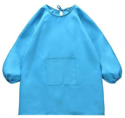 BZKSER Wasserdichter Kittel - 1 pcs Schürze Kinder Malschürze Kinder Schürze Smock Wasserdichter mit Ärmeln Taschenschürze für Schule Kunst Malerei,Laboraktivität(Cartoon-Muster zufällig)