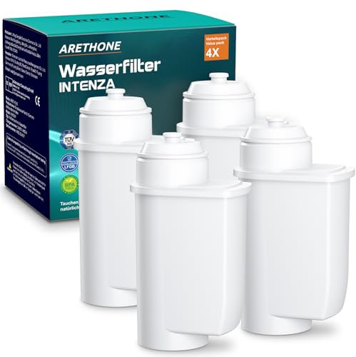 ARETHONE Wasserfilter für Siemens EQ Series, EQ3/EQ6/EQ9, EQ500, S700, Wasserfilter Kaffeevollautomat für Bosch Vero, TZ70003/TCZ7003/467873, Siemens 3200, Neff C77V60 Series (4 Stück (1er Pack))