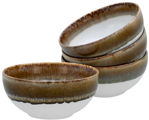 Creatable, 21687, Serie Cascade, 4-teiliges Geschirrset, Buddha Bowl Set aus Steinzeug, spülmaschinen- und mikrowellengeeignet, Qualitätsproduktion