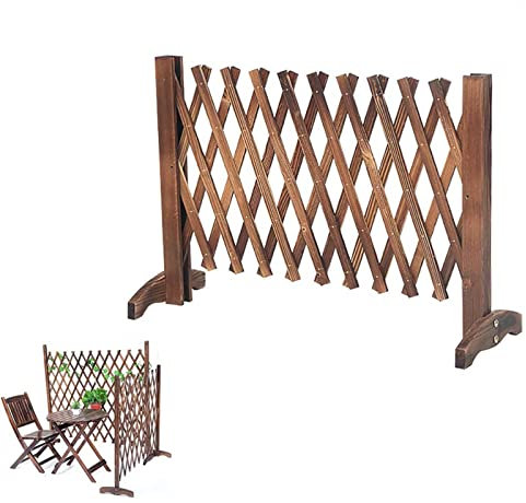 Mobiler Sichtschutzzaun für den Hundegarten – Gartenzaun-Spalier, Spalier aus Holz, Pflanzenspalier, faltbarer mobiler Zaun, für dekorative Kletterwände im Haushof (Größe: 150 x 120 cm) (120 x 70 cm
