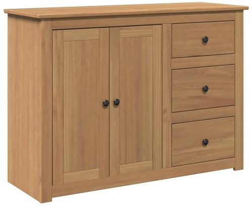 vidaXL Sideboard mit Schubladen Panama 112x40x80 cm Massivholz Kiefer