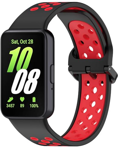 Breathable Ersatzarmband für Samsung Galaxy Fit 3, Sport Armband Uhrenarmband, Silikon Armbänder für Samsung Galaxy Fit 3