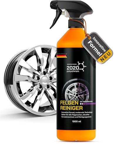 2020 Polychrom Felgenreiniger – Säurefrei, Mit Wirkindikator, Schutz vor Bremsstaub, Korrosionsschutz – Für Aluminium-, Chrom- und Stahlfelgen (1 liter)