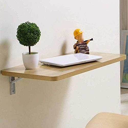 JYHUHGRG Escritorio, Escritorio Plegable de Pared, Tablero de Madera con Pintura ecológica y fácil de Limpiar.