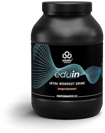 edubily nutrition eduin Intra Training Drink con carboidrati complessi, elettroliti, BCAA, citrullina-malato e carnitina (1500 g – arancione)