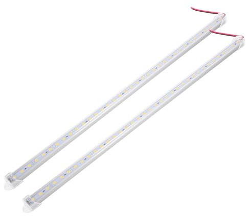 WEKADRIN Bande LED Rigide Aluminium 50 Cm 36 Smd 5630 Dc12v 14,4 W Lumière Blanche Chaude Étanche Résistante aux Vibrations pour Éclairage Dissimulé et Décoration de Comptoir