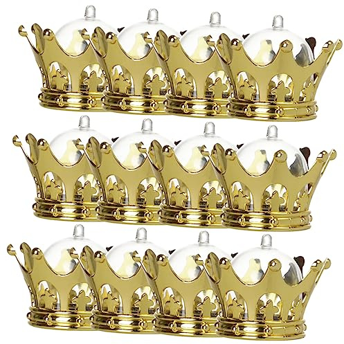 Mobestech 12 Piezas Cajas de con Forma de Dorada de Contenedores Decorativos para Bodas y Fiestas Resistentes y Reutilizables para Comuniones y Regalos