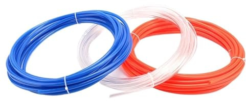 Tube en PU de 10 mètres, tuyau for composants pneumatiques, diamètre extérieur 4 mm, 6 mm, 8 mm, 10 mm, 12 mm, for compresseur(Blue 10 meters,12x8mm)