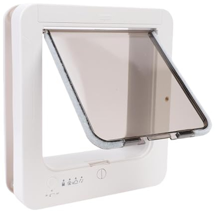Sorandy Smart Pet Door, Kragen Aktivierte Katzenklappe Mikrochip -Katentür mit 2 Wegen Eingang für Katzen Bis zu 23 Zoll Umfang Wetterfestem Kunststoff