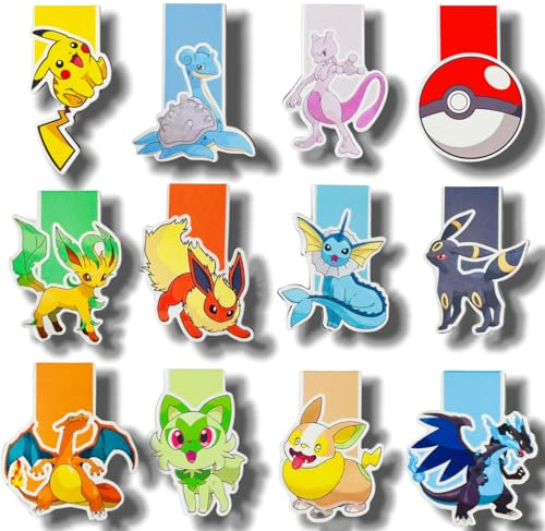 Thingehoy 12 PC Lesezeichen Magnetisch Mitgebsel, Magnetlesezeichen Schule | Magnetische Lesezeichen Bunt, Schulbedarf Bookmarks for Reading