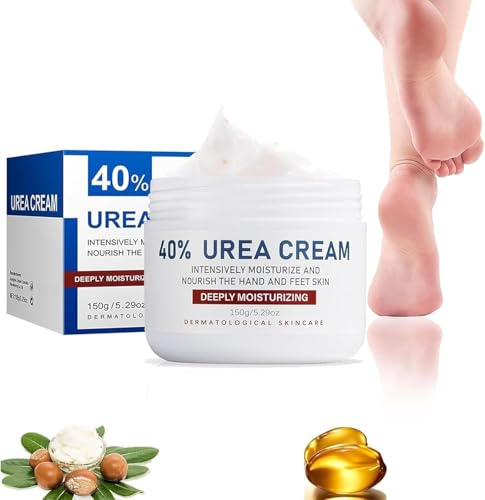 Crema Para Pies Secos y Talones Agrietados con Urea 40%, crema pies urea, para Talones, Manos y Codos, Para hombres y mujeres, 150g, Hidratante y Suave