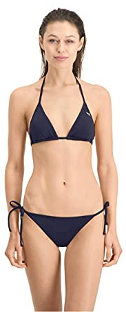 PUMA Damen Puma Triangle bikinitop voor dames Bikini Top, Navy, XS EU