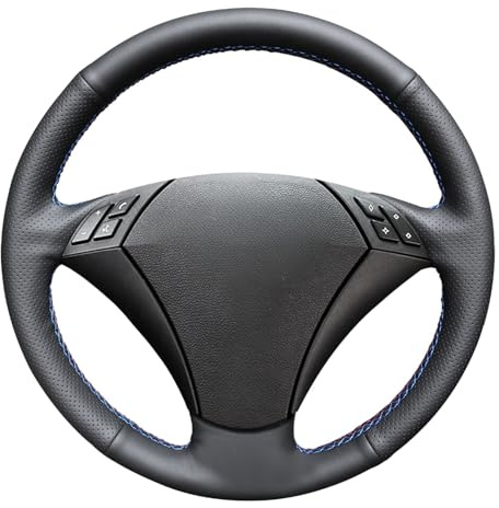 MEWANT Lenkradbezug zum Nähen für Sew für BMW E60 530d E61 (Touring) | Sew für BMW E60 (Sedan) 530d 2003-09/E61 (Touring) 2004-09/aus Mikrofaser-Leder/Lenkräder & Zubehör für BMW E60 530d E61