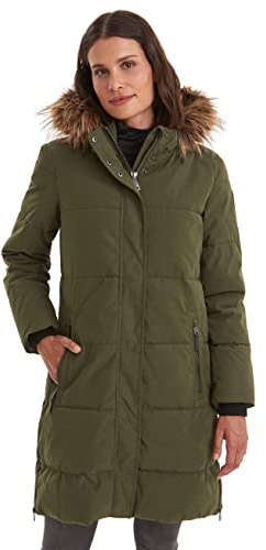 G.I.G.A. DX Femme Parka fonctionnelle casual en aspect duvet avec capuche GW 18 WMN QLTD PRK, dunkeloliv, 38, 37508-000