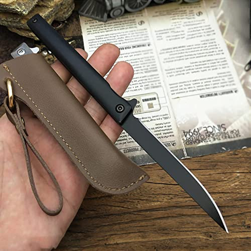 Omesio Couteau Pliant Tranchant Slim, Couteau de Poche, Gentleman Couteau Porte-Clés, Comme Un Coupe-Papier, Tranchant​